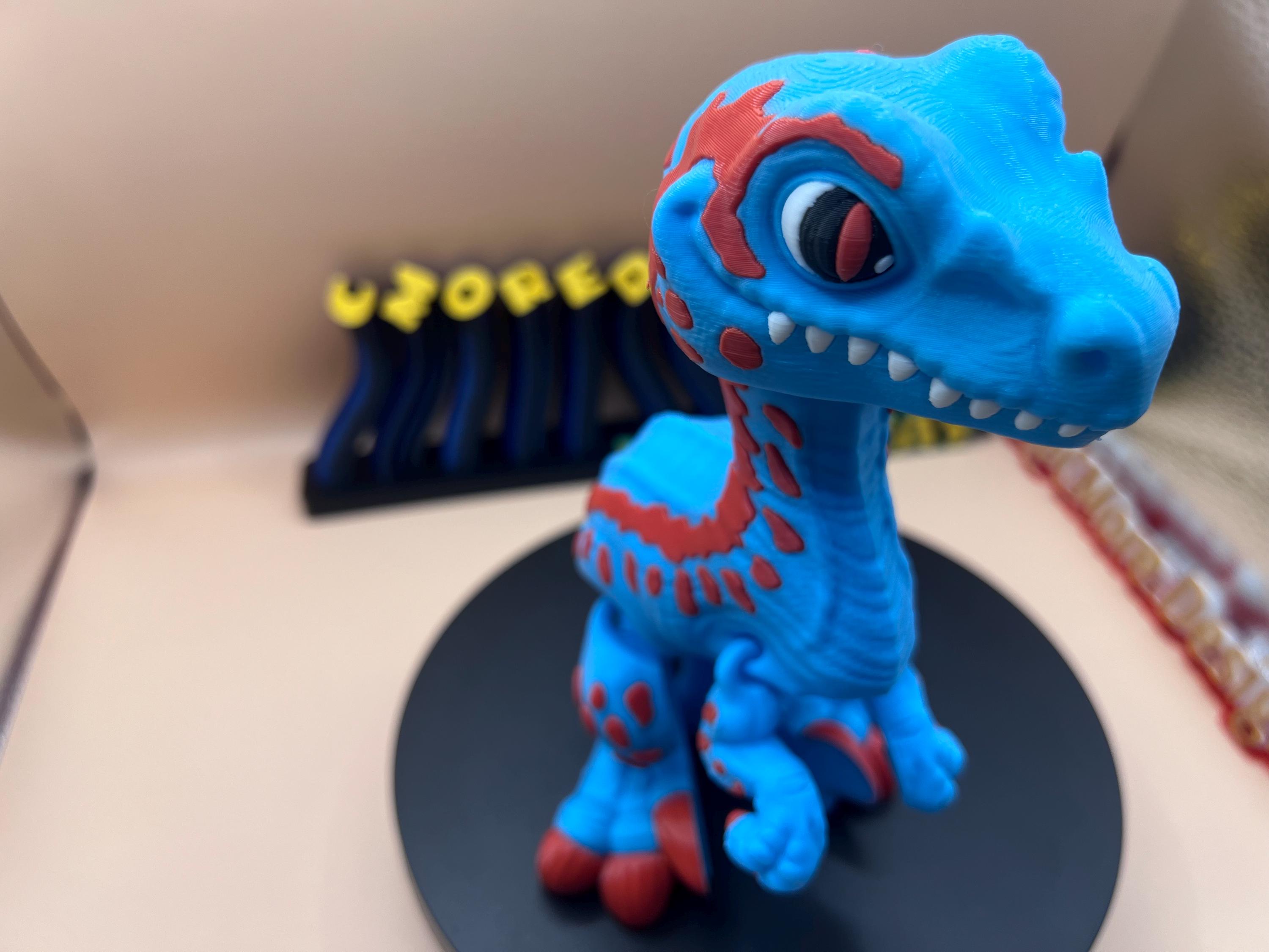 Super Cool Articulated Velociraptor. 3D Printed. Many Colors Available ...