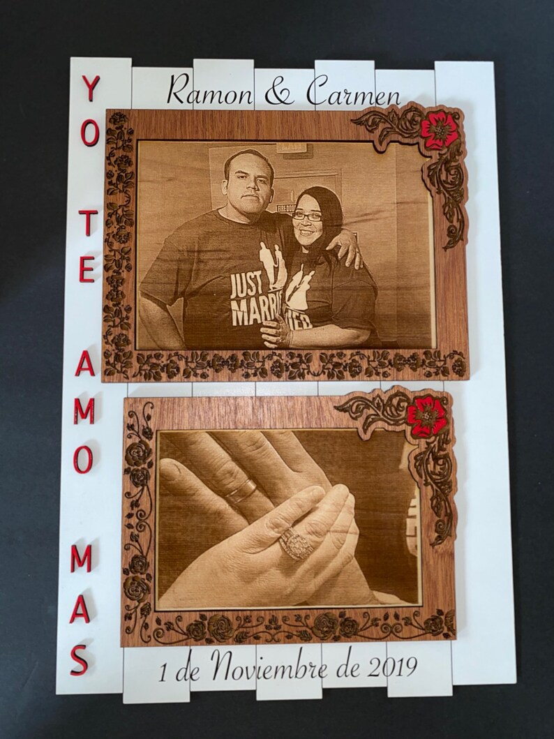 Fully Customizable Picture Frame. Photos Are Printed on Wood Etsy