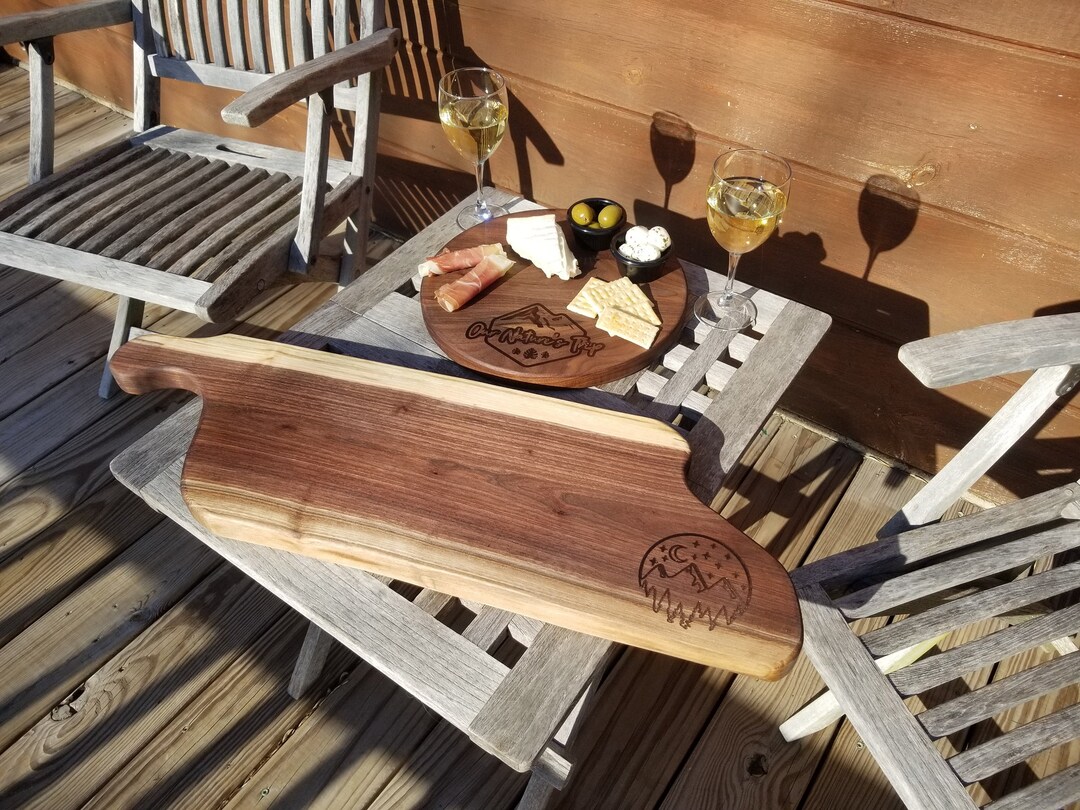 Live Edge Wood Cutting Board Stunning Live Edge Black Walnut Etsy