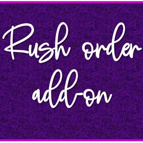 RUSH ORDER ADD-On Only for Cotton Candyville Glitter Tumblers