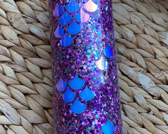 Glitter Mermaid Tumbler: Custom Stainless Steel Cup