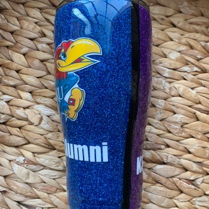 Custom orders welcome! Double COLLEGE GLITTER TUMBLERS: Any colleges! Your Design Or Mine–Use for Teacher Gift, College Tumbler