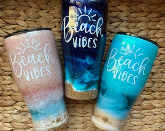 BEACH GLITTER TUMBLERS: Choose One, Your Design Or Mine–Teacher Gift, Bridal/Bachelorette Party, Gifts for Her, Wedding