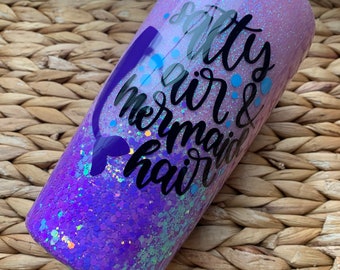 Mermaid Glitter Tumbler: Custom Stainless Steel Cup
