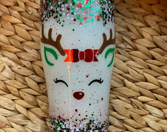 GLITTER TUMBLERS: Choose One, Your Design Or Mine–Use for Teacher Gift, Christmas Holiday Gift, Grinch, Wedding, Winery Event