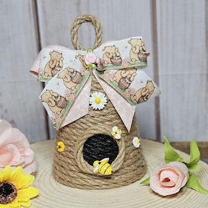 Winnie the Pooh Beehive for Girl-Classic Winnie the Pooh Girl Baby shower decor-Pooh baby shower centerpiece-Pooh Birthday party decor girl