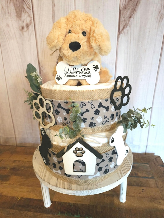 Goldendoodle Diaper Cake-puppy Diaper Cake-puppy Theme Baby Shower  display picture 1