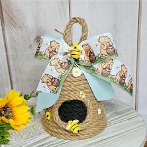 Winnie the Pooh 2 tier diaper cake centerpiece for Boy-Classic Winnie the Pooh Baby shower decor for boy-Pooh centerpiece-Vintage Pooh decor bild 6