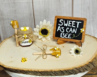 Sweet as can Bee Decor-Bee theme Baby shower centerpiece-Bee theme Baby Shower decor-Bee theme party decor-Bee tiered tray decor