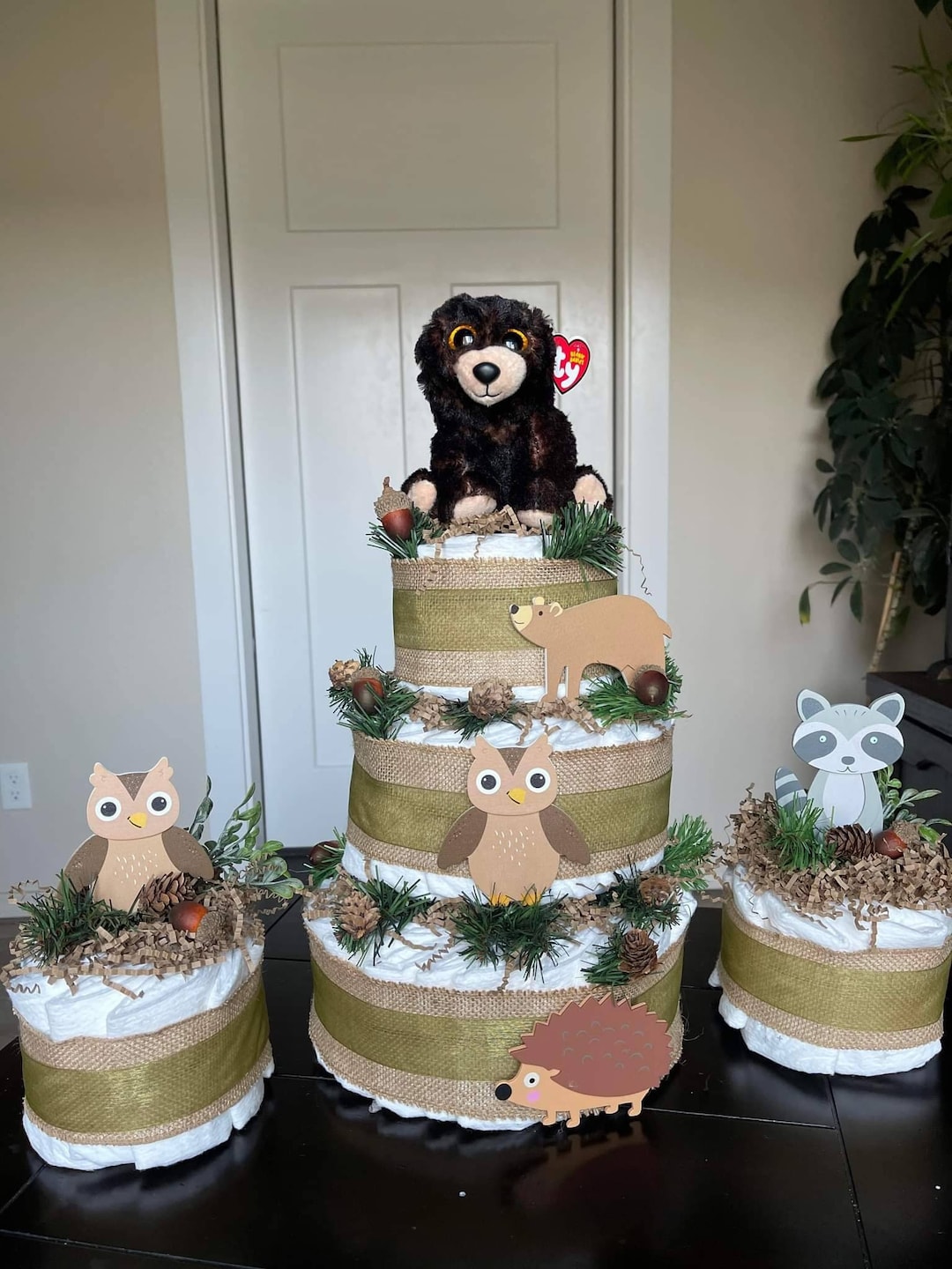 Woodland Animals Diaper Cake Woodland Baby Shower Woodland Etsy Il 1080xN.4430441272 C5gx