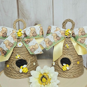 Winnie the Pooh Beehive-Winnie the Pooh Baby shower decor-Pooh baby shower centerpiece-Pooh Beehive-Pooh 1st birthday-Pooh balloon holder