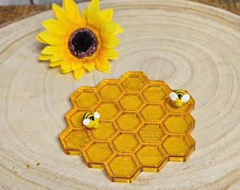 Fake Honeycomb, Bee decor, Bee tier tray decor, Bee theme table decor, Sweet as can Bee baby shower decor, honeycomb decor