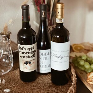 Wine Labels | Custom Wine and Champagne Labels | Christmas | New Years 2023  | House Warming | Customized Gift  | Wine Night | Wine Lover