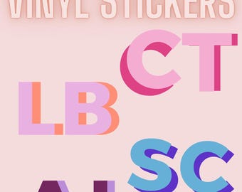 Custom Name Sticker With Double Layer Shadow Sticker for Water Bottles and Laptop Stickers