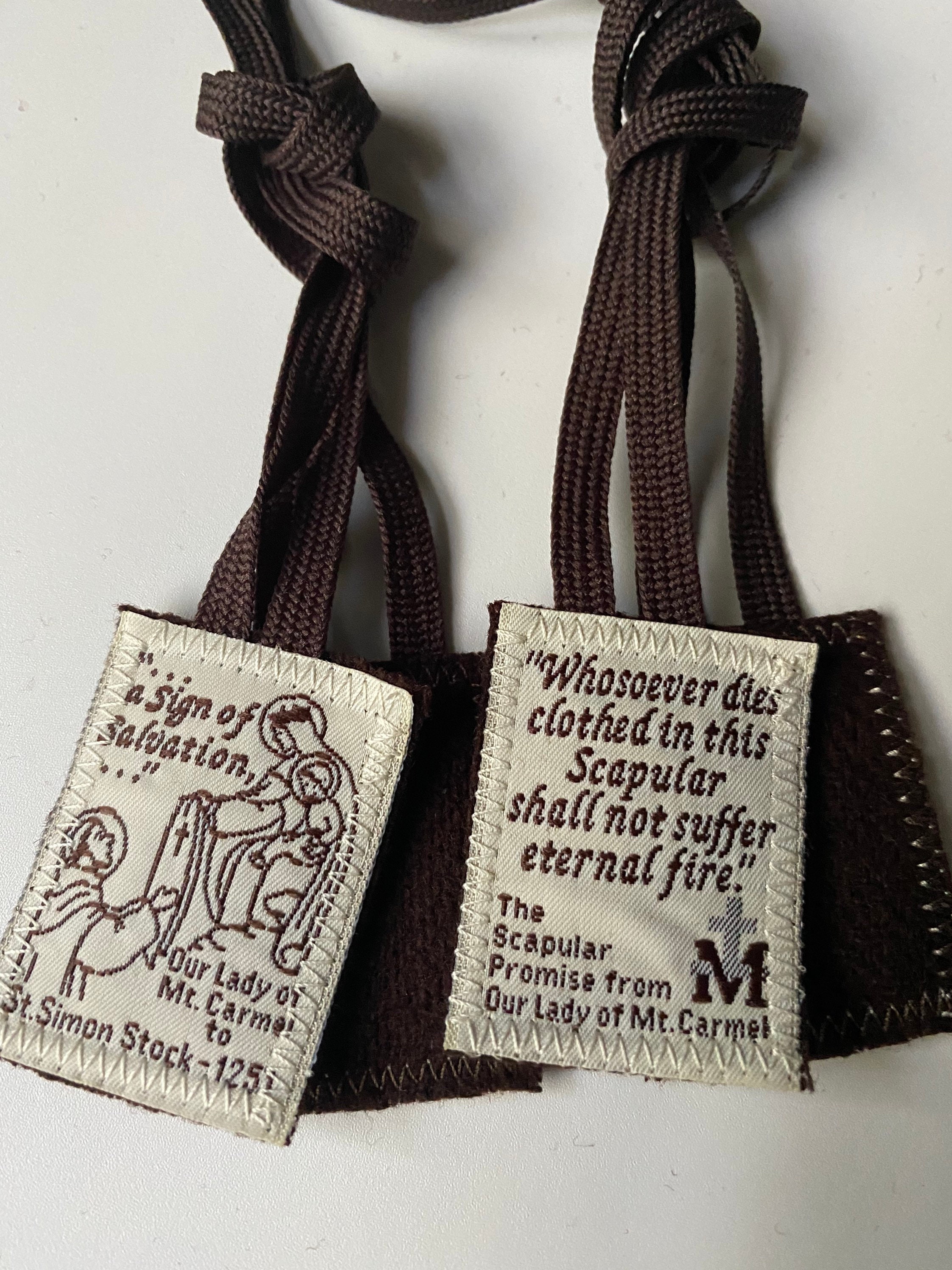 Traditional Catholic Brown Scapular 100 Wool Etsy India