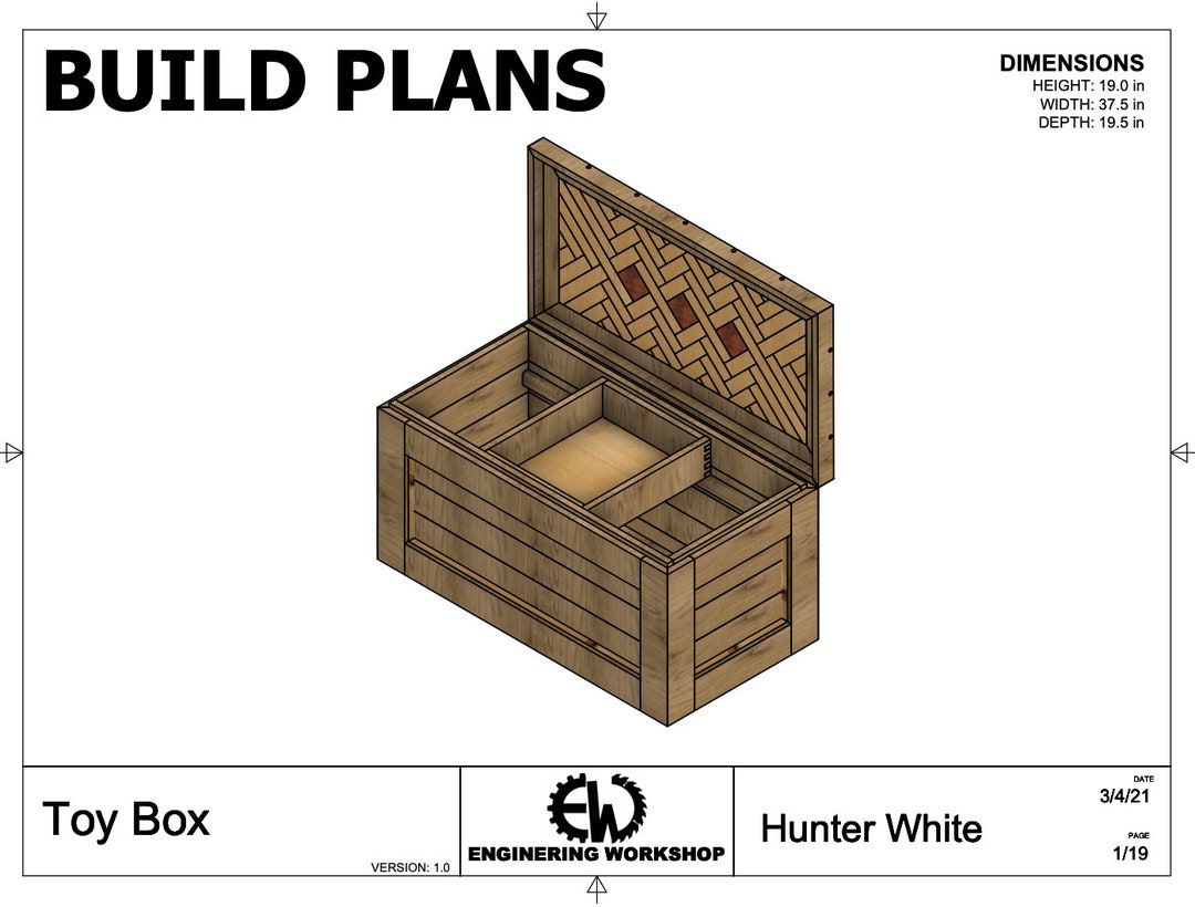 Toy Box Build Plans Etsy
