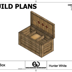 Wooden Storage Chest DIY PDF Build Plans 