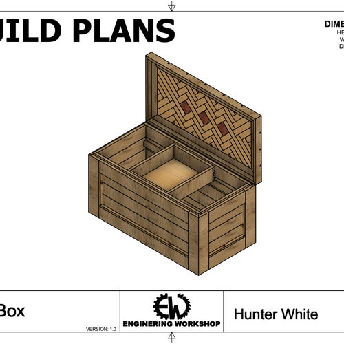 Kids Toy Box Plans Etsy