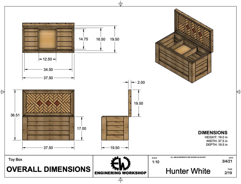 Toy Box Build Plans Etsy