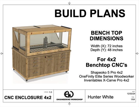 4x2 CNC Enclosure Build Plans - Etsy