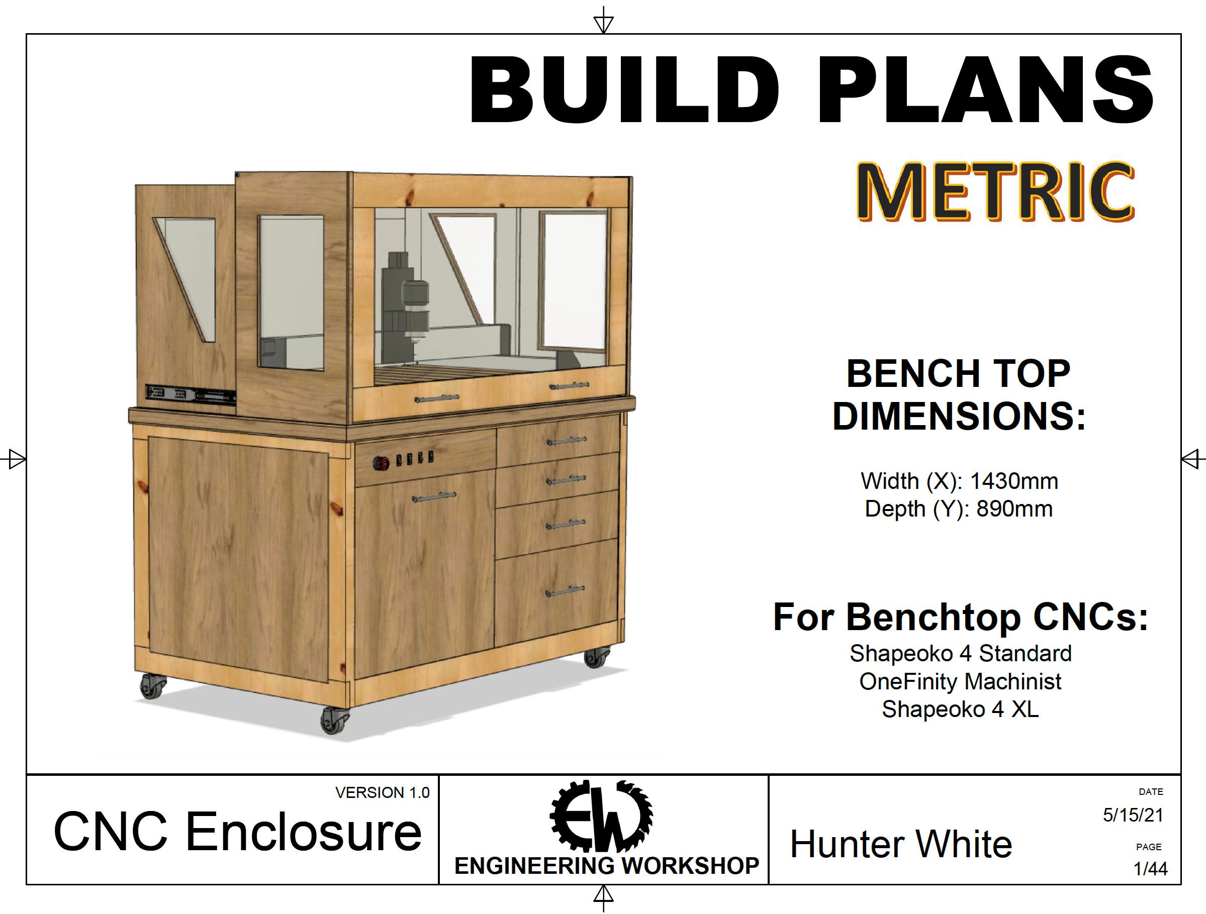 METRIC CNC Enclosure XL Build Plans - Etsy