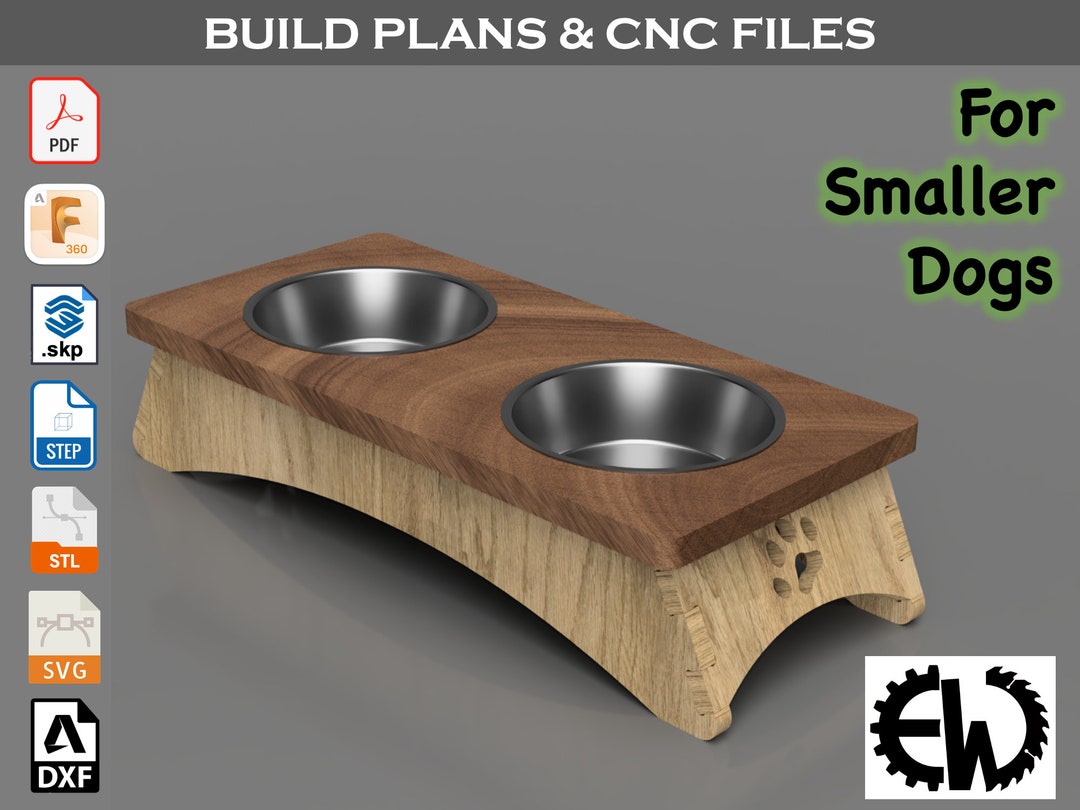 Small Dog Bowl Holder CNC Files Etsy