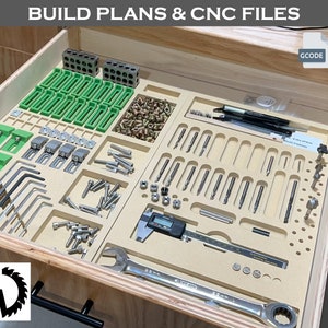 CNC Bit & Work Holding Drawer Organizer Build Plans and CAD Files