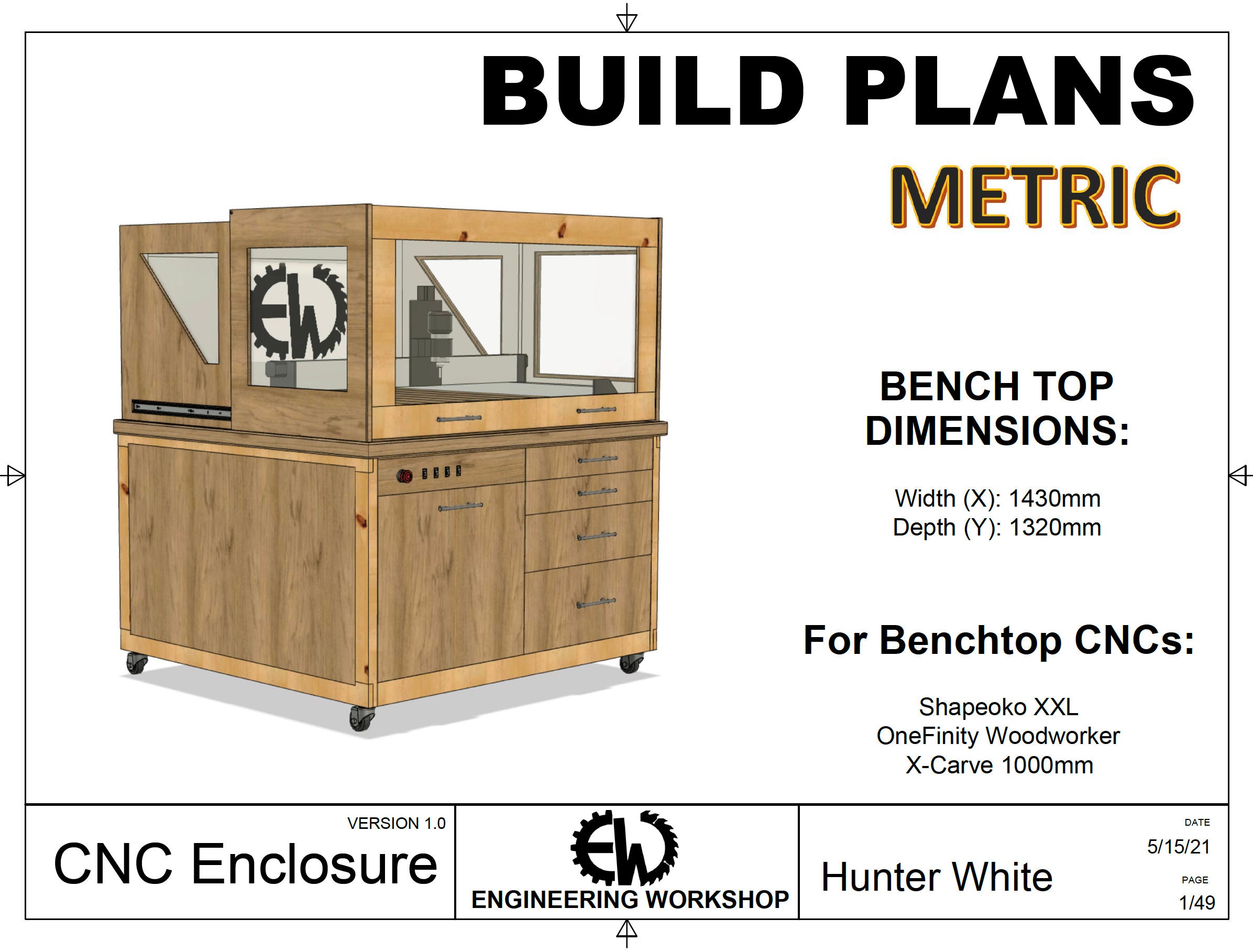 METRIC CNC Enclosure XXL Build Plans - Etsy