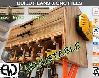 Adjustable Power Tool Organizer and Charging Station