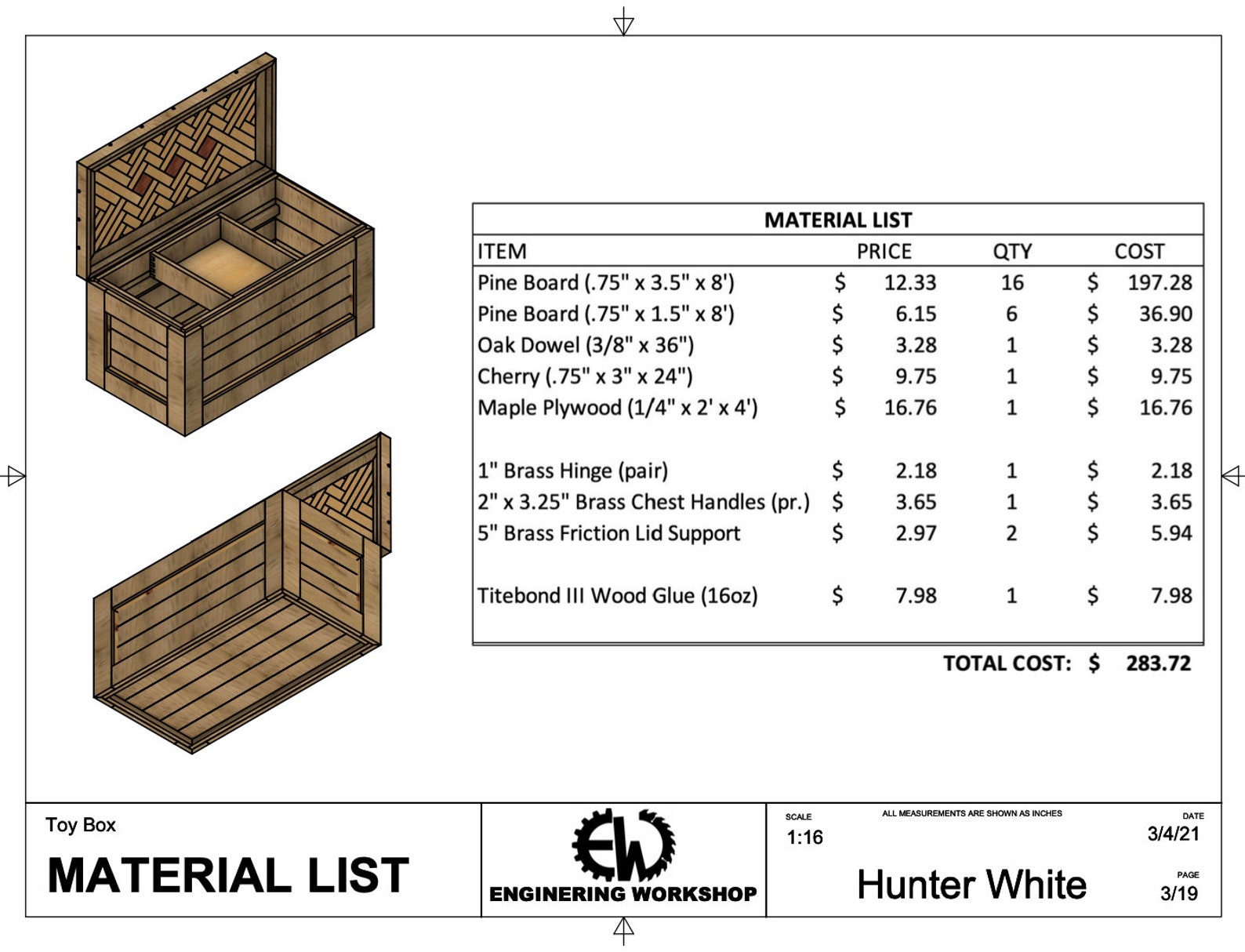Toy Box Build Plans Etsy