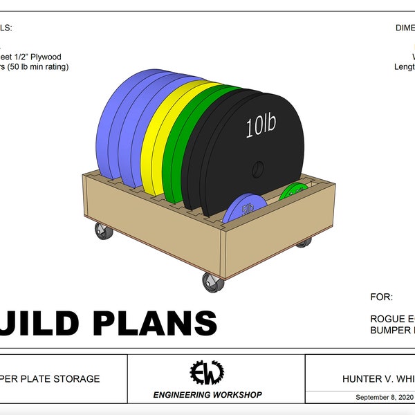 DIY Rogue Echo Bumper Plate Storage Plans
