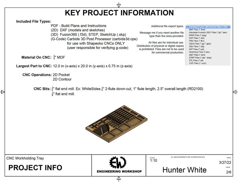 CNC Bit & Work Holding Drawer Organizer Build Plans and CAD Files image 5