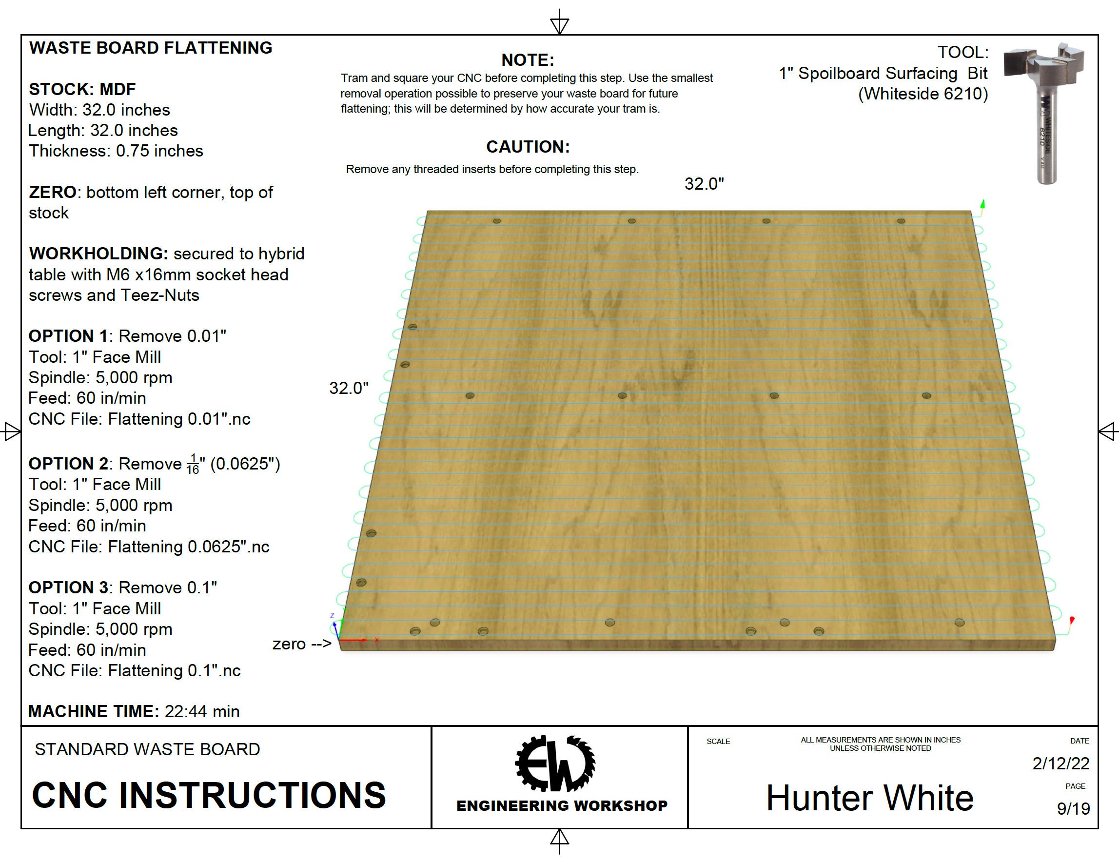 XXL Waste Board: CNC Files - Etsy