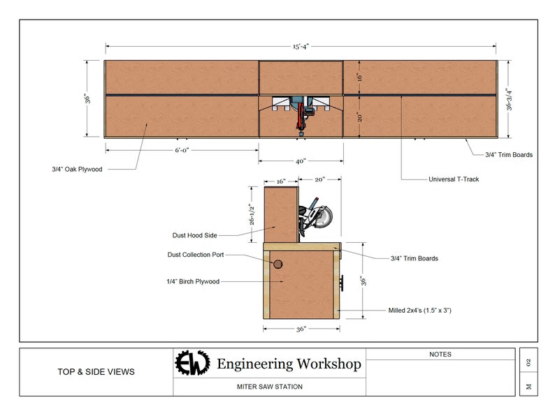 Overengineered Miter Saw Station Plans Etsy Australia