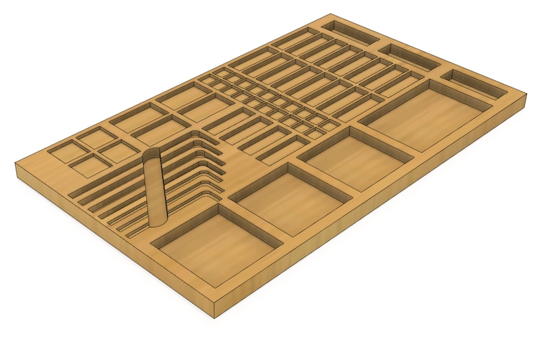 CNC Bit & Work Holding Drawer Organizer Build Plans and CAD Files image 3