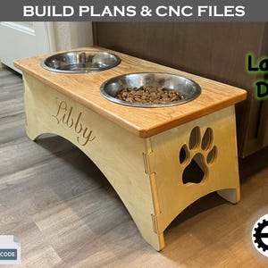 Large Dog Bowl Holder CNC Files