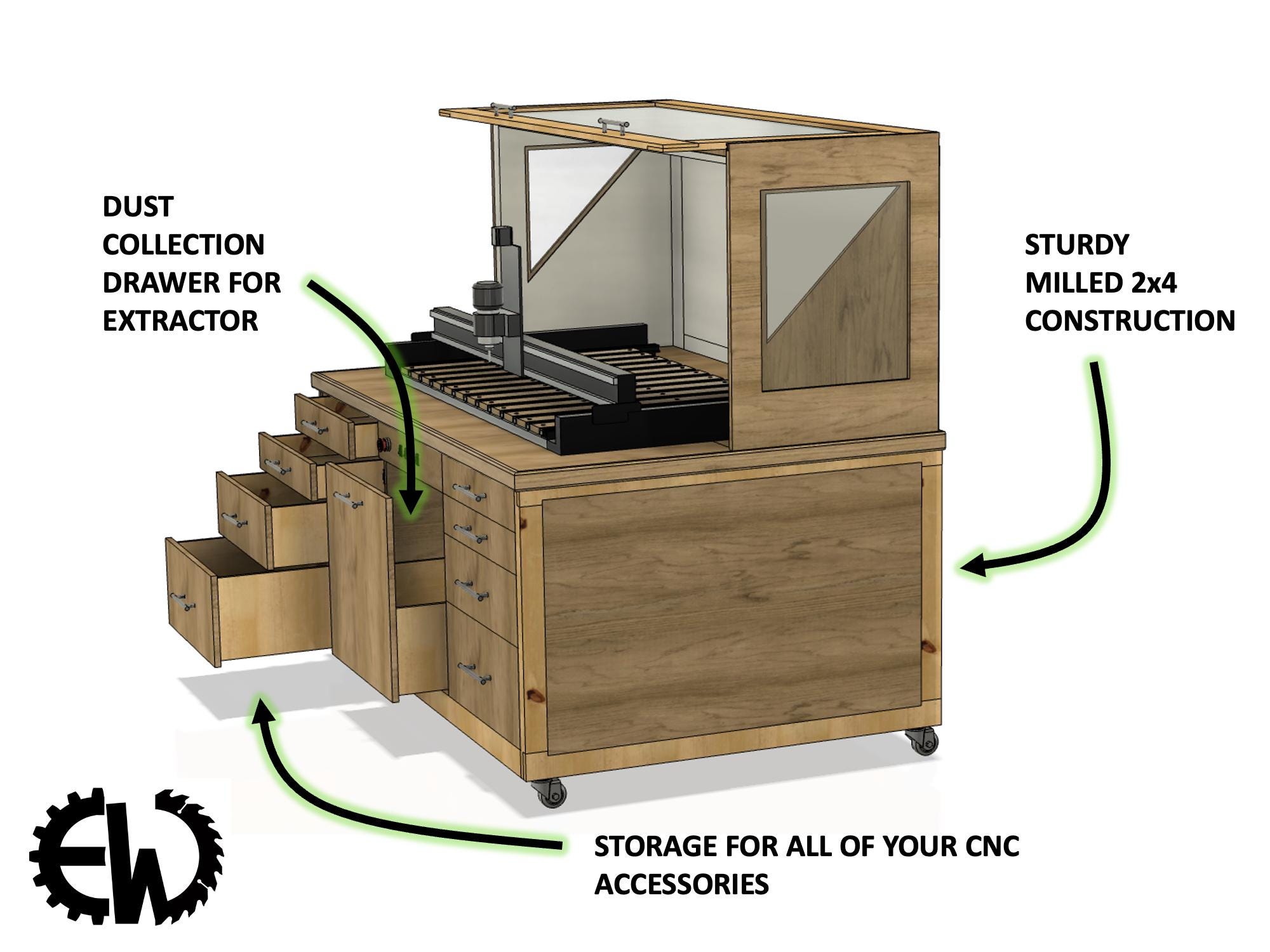 4x2 CNC Enclosure Build Plans - Etsy