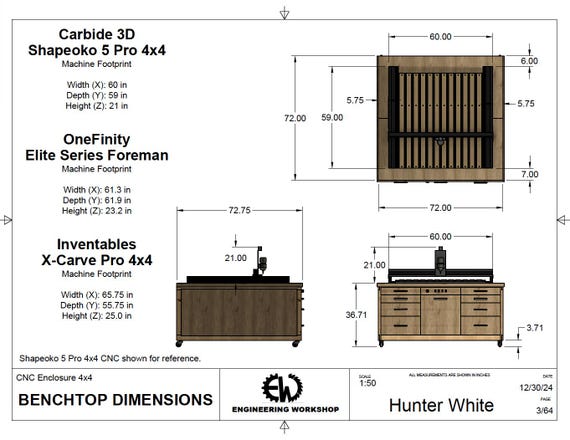4x4 CNC Enclosure Build Plans - Etsy