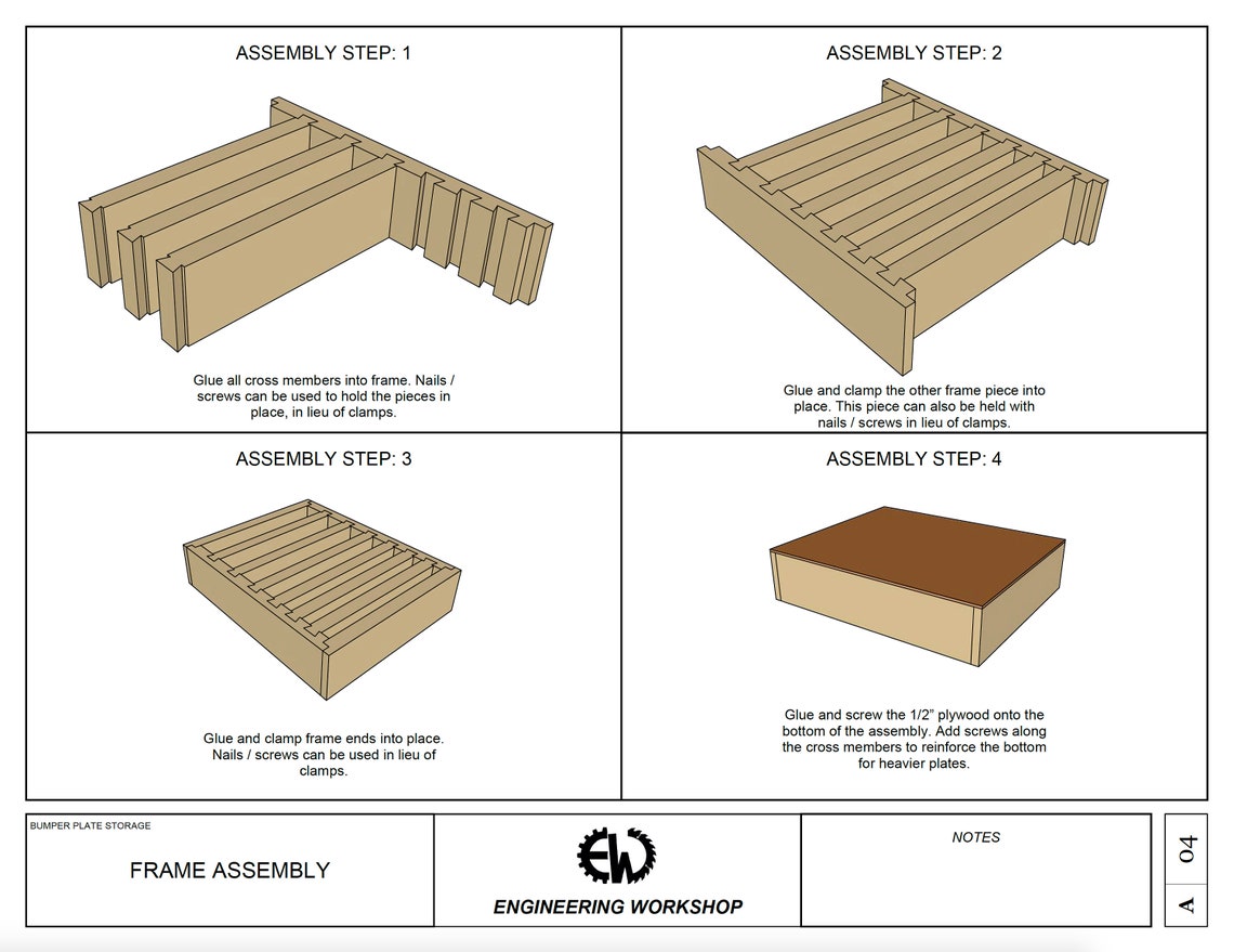 DIY Rogue Echo Bumper Plate Storage Plans Etsy