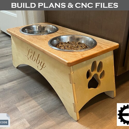 Dog Dish Holder Cnc Plan Etsy