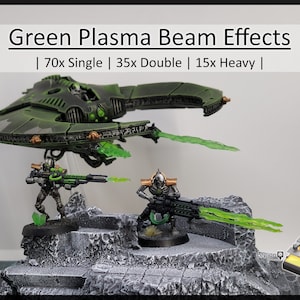 Green Plasma Beam Miniature Effects Packs - for Wargaming Model Conversions  Tabletop