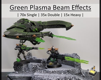 Green Plasma Beam Miniature Effects Packs - for Wargaming Model Conversions Gift Tabletop