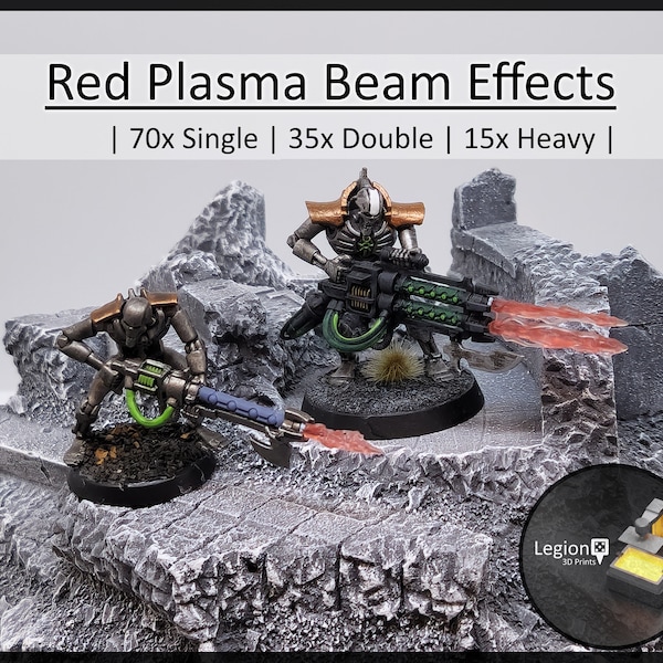 Red Plasma Beam Miniature Effects Packs - for Wargaming Model Conversions Gift Tabletop