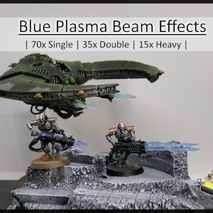 Packs de efectos de rayos de plasma azul en miniatura - para conversiones de modelos de juegos de guerra - Regalo para juegos de mesa