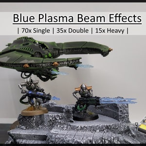 Blue Plasma Beam Miniature Effects Packs - for Wargaming Model Conversions  Tabletop