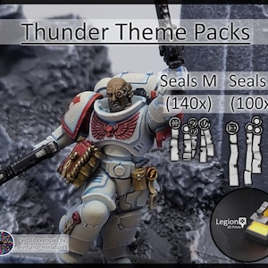 Thunder Theme Purity Seals Oaths Papers Scenery Pack - for Wargaming Model Bits 30k Heresy Conversions Gift Tabletop