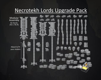 Necrotekh Lords Upgrade Bits Pack - for Wargaming Model Conversion Bits Gift