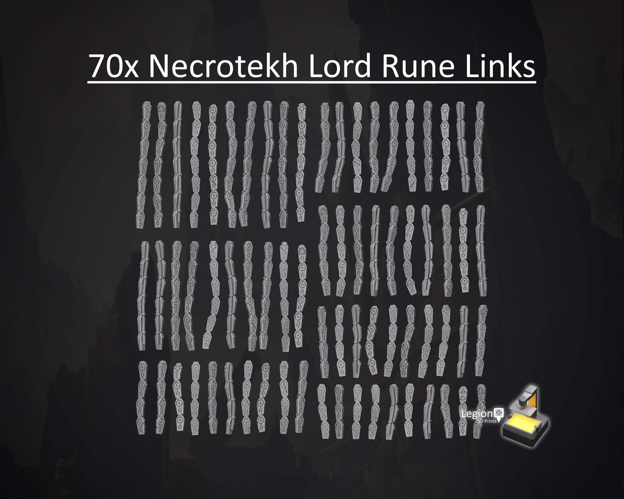 Death Rune Pack Necrotekh Lord Runes Links Scenery Pack (70x) - for Wargaming Model ...