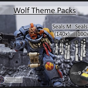Theme Wolf Purity Seals Oaths Papers Scenery Pack - für Wargaming Model Bits 30k Ketzerei Konversionen Geschenk Tabletop
