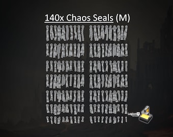 Sellos del Caos M (140x) Paquete de escenografía de juramentos - para Wargaming Model Bits 30k Heresy Conversions Regalo para juegos de mesa